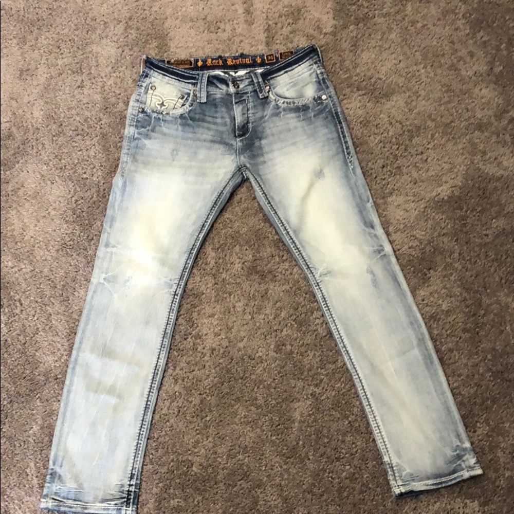 Men’s Rock Revival straight low rise size 34